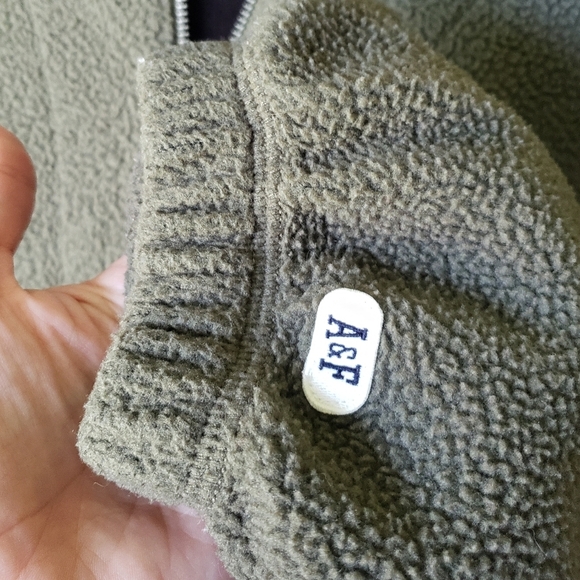 Abercrombie & Fitch Green Fleece Pullover - Picture 8 of 9